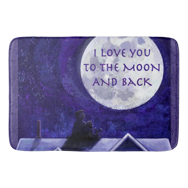 Moon Watch Art Bath Mat (Front)