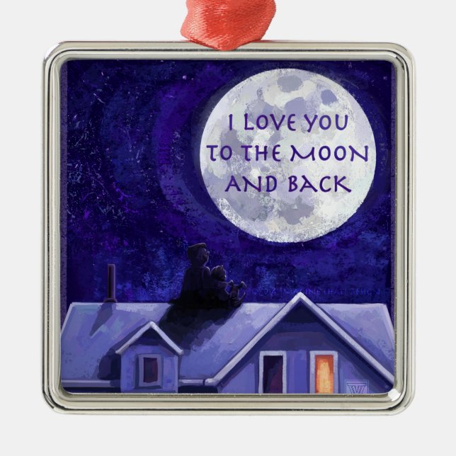 Moon Watch Metal Ornament (Front)