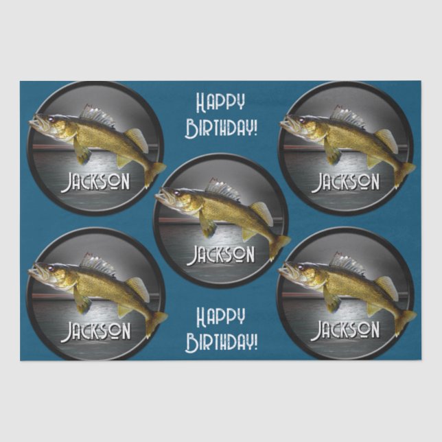 Moon Water & Walleye Pike  Tissue Paper (Front)