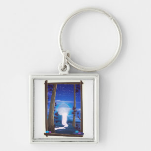 Moon Waterfall Keychain
