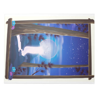Moon Waterfall Notepad
