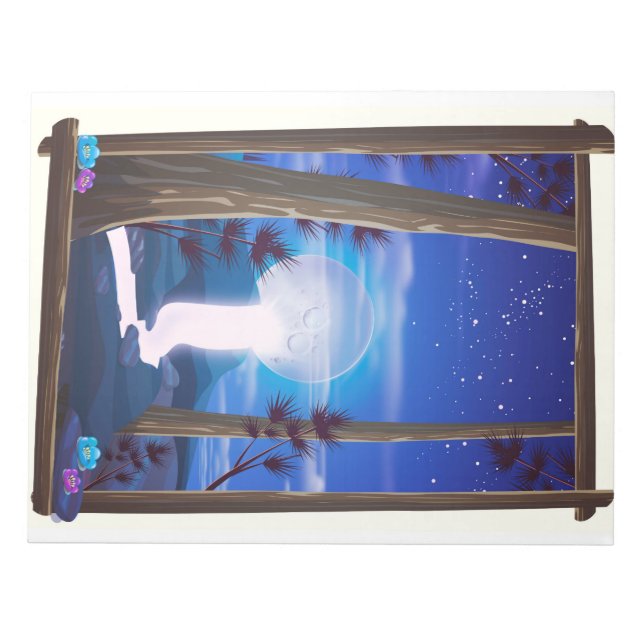 Moon Waterfall Notepad (Front)