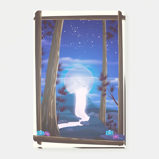 Moon Waterfall Post-it Notes (Front)