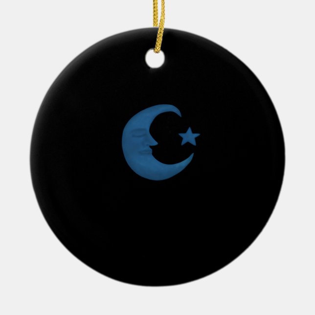 Moon Whimsigoth Ceramic Ornament (Front)