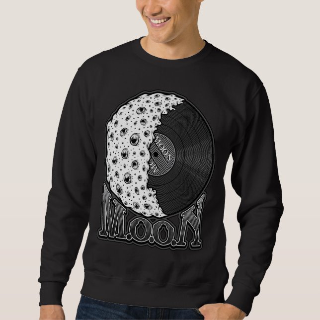 MOON white DarkStroke Sweatshirt (Front)