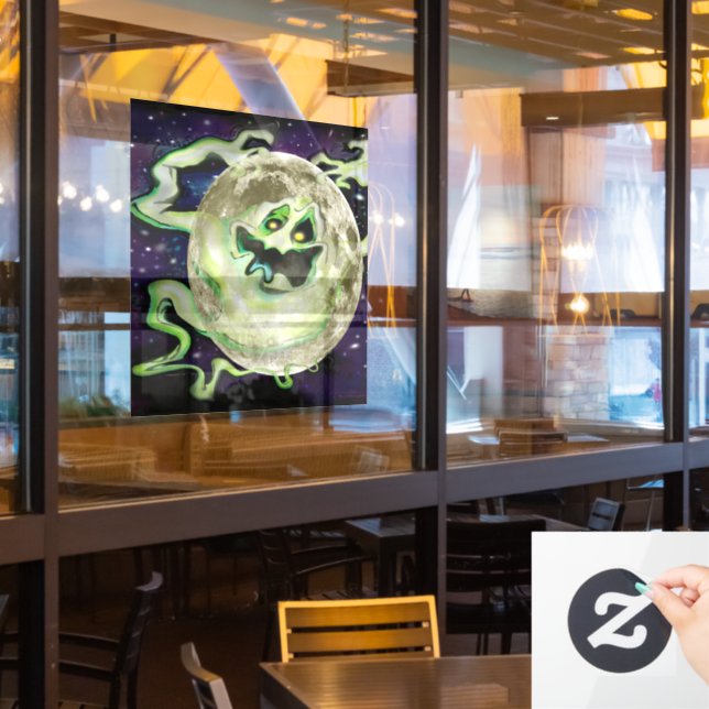 Moon Window Cling (Restaurant Window)