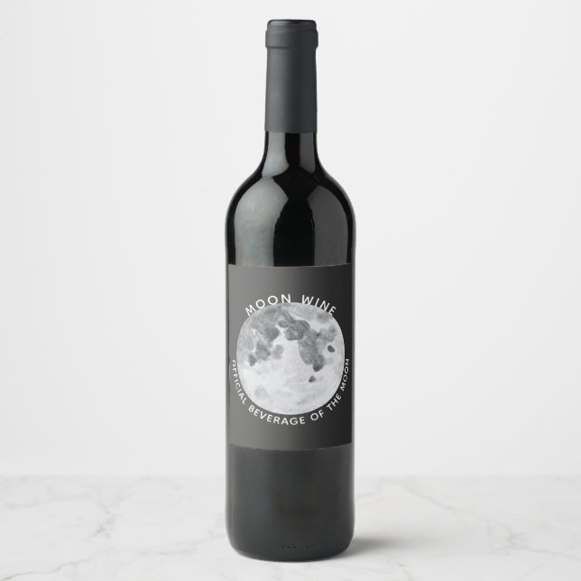 Moon Wine Personalized Wine Label (Front)