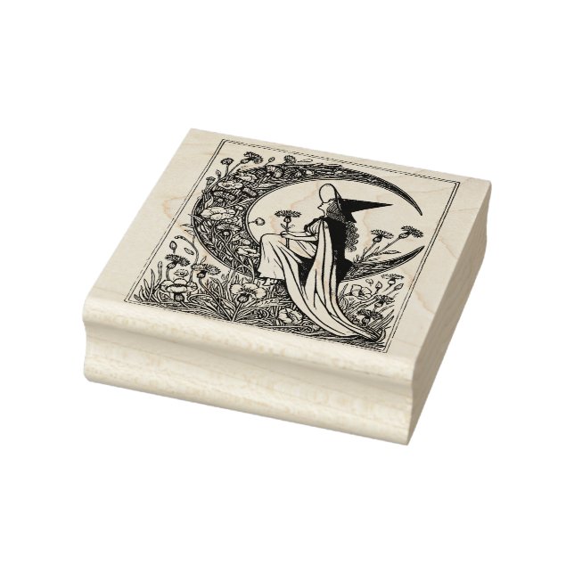 Moon Witch                                         Rubber Stamp (Stamp)