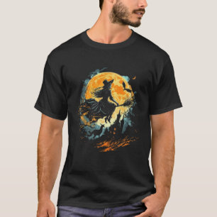 Moon Witch Witchcraft Halloween 2 T-Shirt