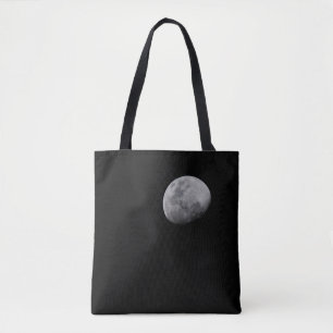 Moon with Black Sky   Zambia, South Luangwa Tote Bag