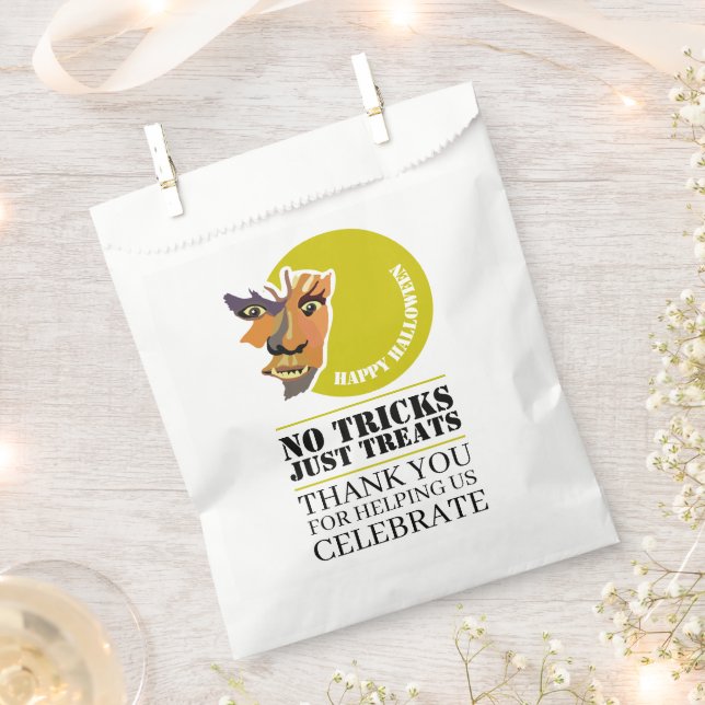 Moon Wolf, Halloween Party Favour Bag (Clipped)