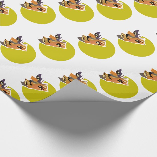 Moon Wolf, Halloween Party Wrapping Paper (Corner)