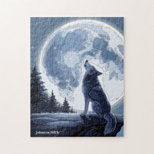 Moon Wolf Jigsaw Puzzle