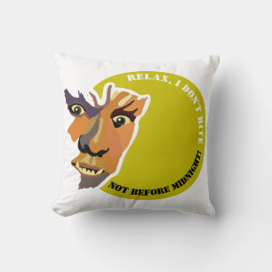 Moon Wolf, Relax, I Don't Bite Throw Pillow