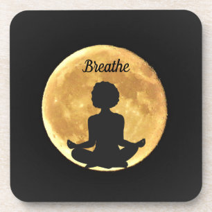 Moon Yogi Respire Dessous de verre acryliques