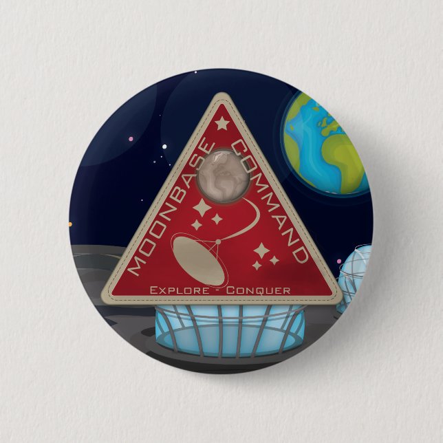 Moonbase 2 Inch Round Button (Front)