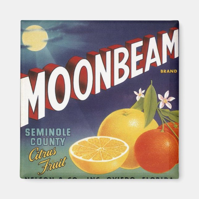 Moonbeam Citrus Crate Label Magnet (Front)