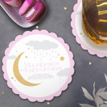 Moonbeams and baby dreams baby shower pink