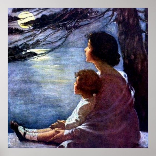 “Moonbeams” by Jessie Willcox Smith Poster (Front)