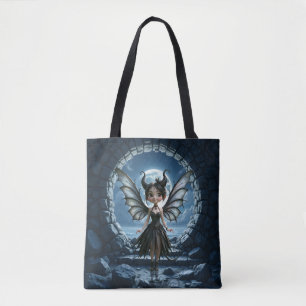 Moonborn Little Shadow, the Cute Gothic Fairy Tote Bag
