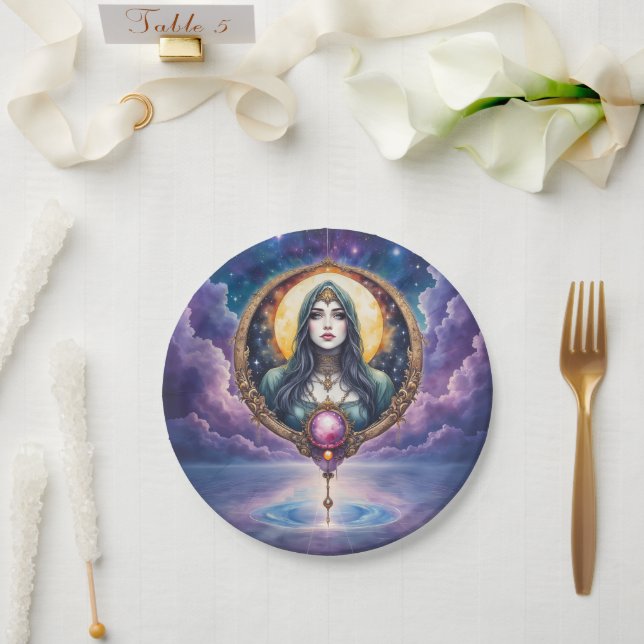 Moonbound Dreamkeeper – Guardian of the Night.   Paper Plate (Wedding)