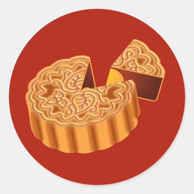 Mooncake Classic Round Sticker (Front)