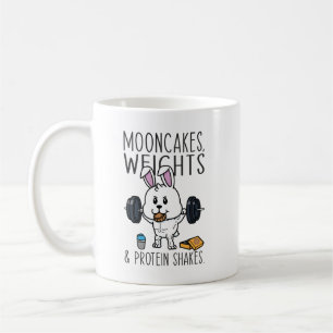 Mooncakes, Weights and Protein Shakes, Funny Gym Coffee Mug