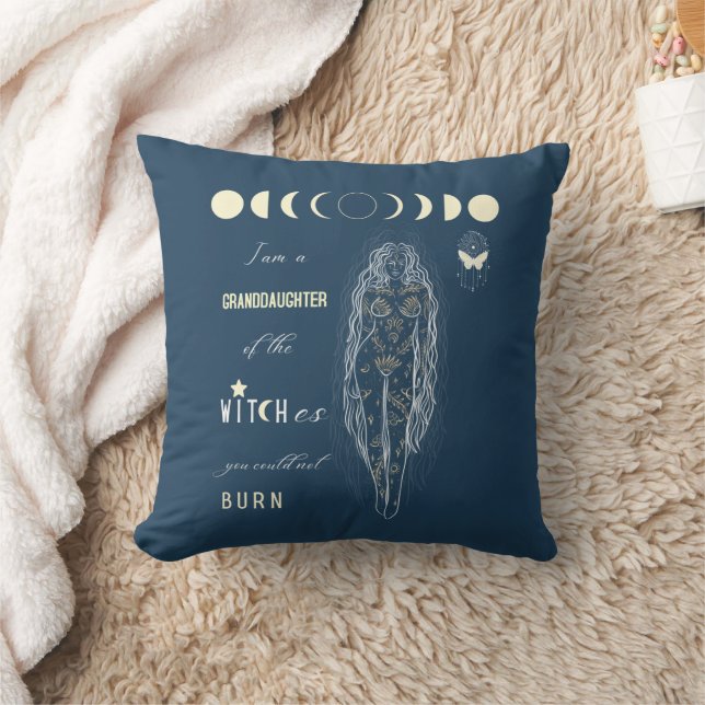 Moonchild Ancestral Witch Throw Pillow (Blanket)