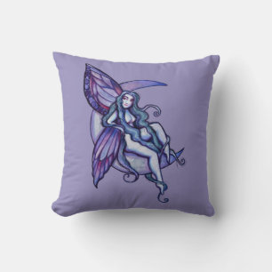MoonChild Fairy Moon Child Faerie Art Fae          Throw Pillow