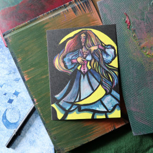MoonChild Goddess Art Moon Goddesses Moon Child Postcard