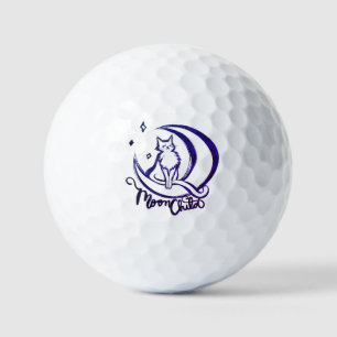 Moonchild Luna Cat Moon Child Golf Balls
