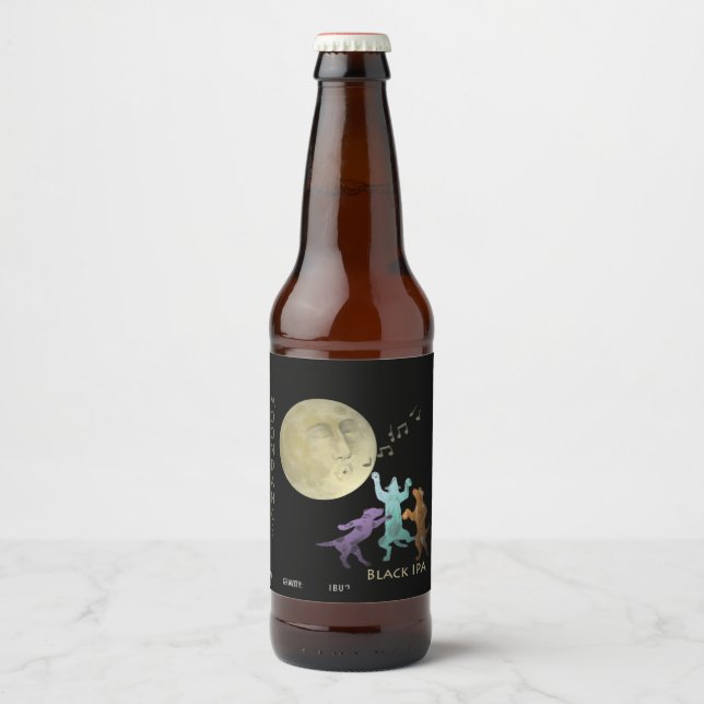 Moondance, name and style beer bottle label (Front)