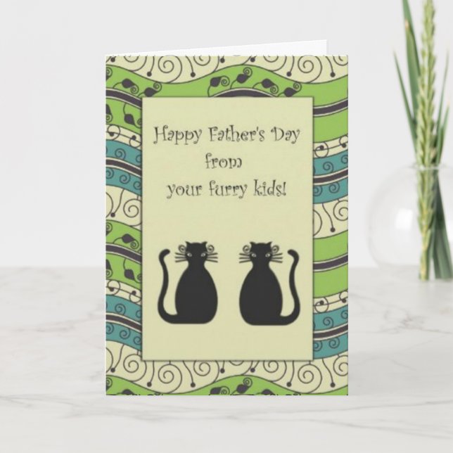 .::MoonDreams::. Happy Father's Day Cats Card (Front)