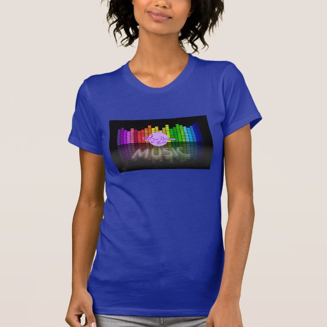 MoonDreams Music Equalizer Blue Fine Jersey Tee (Front)