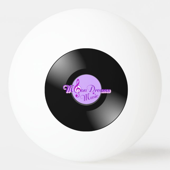 MoonDreams Music Record Ping Pong Ball (Front)