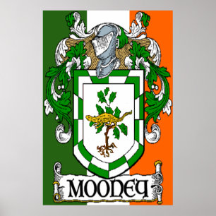 Mooney Coat of Arms Flag Poster Print