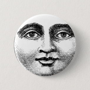 MOONFACE 2 INCH ROUND BUTTON