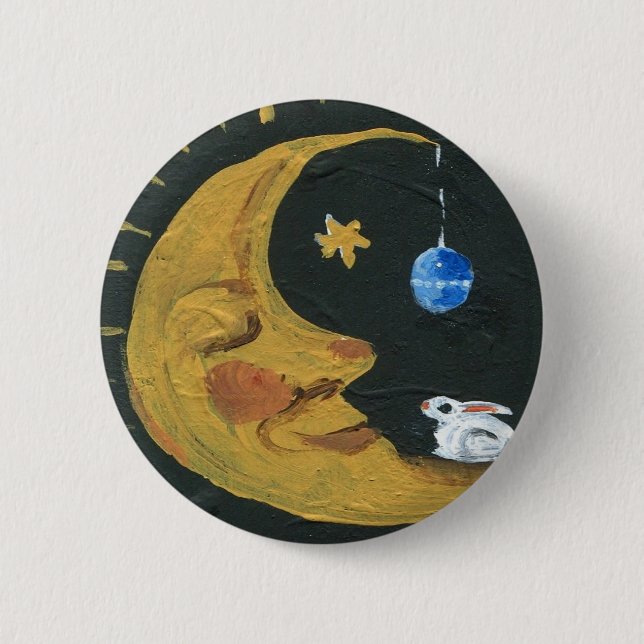 Moonface 2 Inch Round Button (Front)