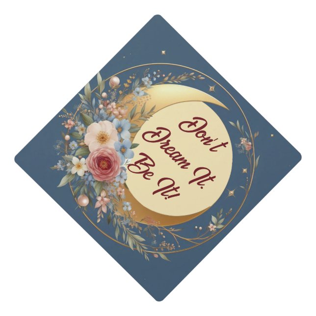 Moonflower Graduation Cap Tassel Topper (Front)