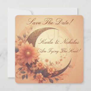 Moonflower Save The Date Wedding Announcement