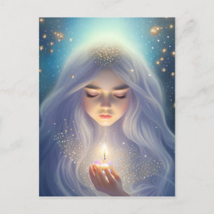 Moonflower with a Candle Postcard