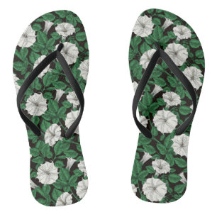 Moonflowers 2 flip flops