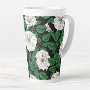Moonflowers 2 latte mug