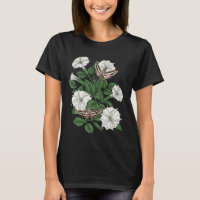 Moonflowers and sphinx moths T-Shirt