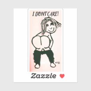MOONING I DON'TCARE! GIRL CUSTOM STICKER