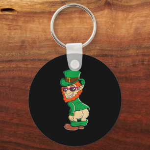 Mooning Leprechaun Butt St Patrick's Day Irish Keychain