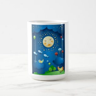 Moonlight and flying fishes coffee mug