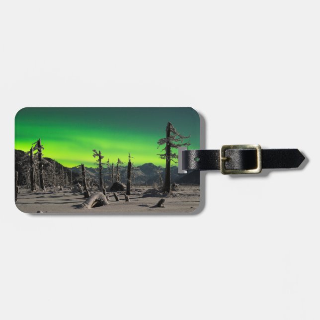 Moonlight Aurora Luggage Tag (Front Horizontal)