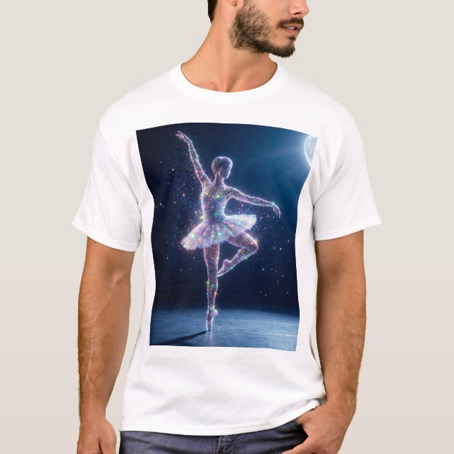 Moonlight Ballerina – Dance of Starlit Grace T-Shirt (Front)