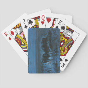 Moonlight Battle (Water Buffalo Fighting) Playing Cards